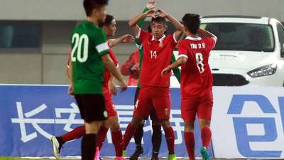 朝鲜U19男足VS中国澳门U19男足_2016年U1