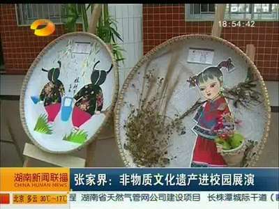 张家界：非物质文化遗产进校园展演