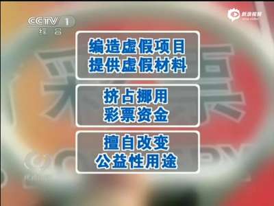 [视频]国家审计彩票资金使用 160多亿资金存在问题