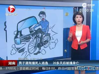 [视频]男子酒驾撞死女工逃逸 28天后被撞身亡