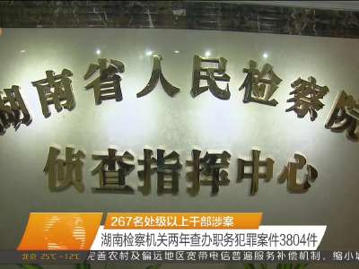 湖南检察机关两年查办职务犯罪案件3804件