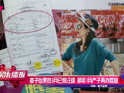 [视频]章子怡果然5月已嫁汪峰 明年1月产子再办婚宴