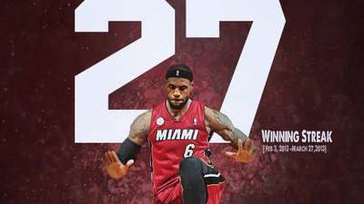 三巨头经典作!唯美回顾热火2013年27连胜奇迹