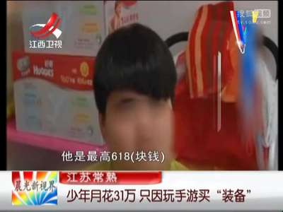 [视频]少年月花31万 只因玩手游买“装备”
