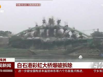 株洲：白石港彩虹大桥爆破拆除