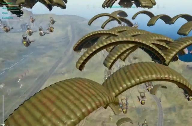 绝地求生100个人同时跳伞太壮观,吃鸡游戏变成