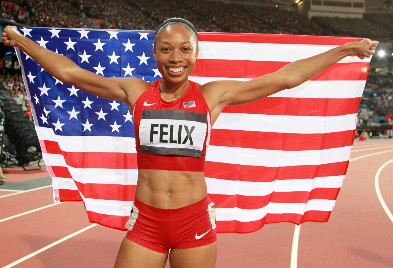 8.艾莉森·菲利克斯成了美国历史上夺牌最多的女子田径运动员