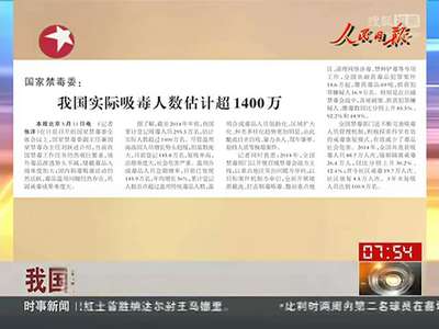 [视频]我国实际吸毒人数估计超1400万