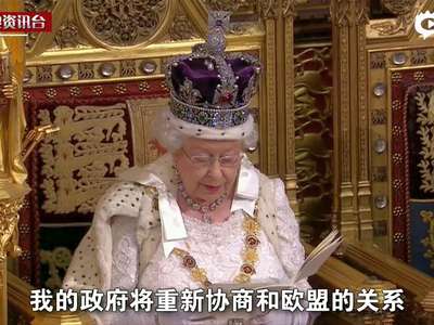 [视频]英女王穿14斤礼服演讲 2017年公投决定是否脱欧
