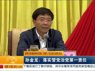 湖南10名省直单位党组（党委）书记进行述职评议