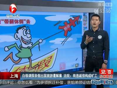[视频]白领请探亲假出国旅游遭解雇 法院：有违诚信构成旷工