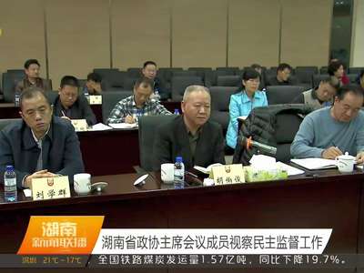 湖南省政协主席会议成员视察民主监督工作