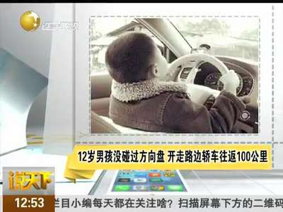 [视频]12岁男孩开走路边轿车 跑100公里没违章