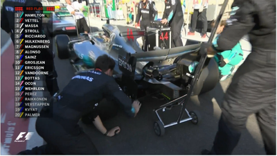 F1阿塞拜疆站正赛 斯托尔急刹车维修站险超速