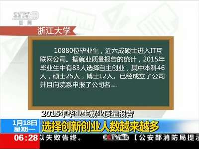 [视频]2015年毕业生就业质量报告 互联网等成为吸纳毕业生主渠道