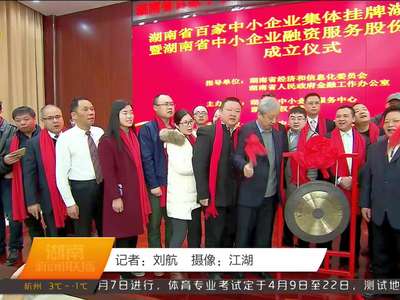 湖南省首个中小企业融资平台成立