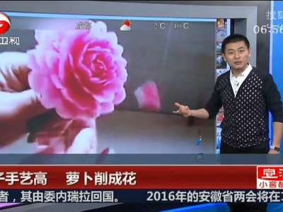 [视频]男子手艺高 萝卜削成花