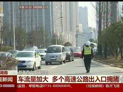 新年首个出行高峰 车流量加大 多个高速公路出入口拥堵