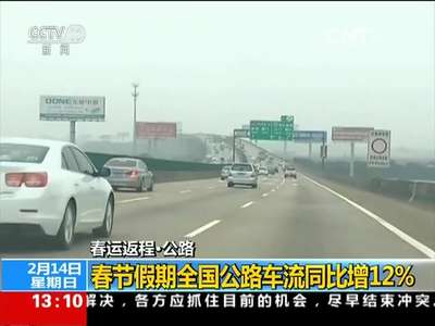 [视频]春节假期全国公路车流同比增12％