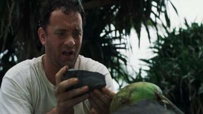 《荒岛余生》片段：汤姆·汉克斯冰刀拔牙！看着真揪心啊！