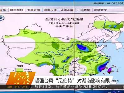 超强台风“尼伯特”对湖南影响有限