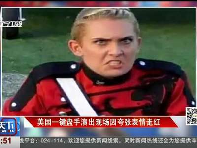 [视频]美国一键盘手演出现场因夸张表情走红