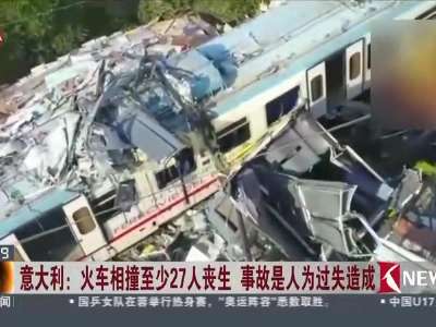 [视频]意大利：火车相撞至少27人丧生 事故是人为过失造成