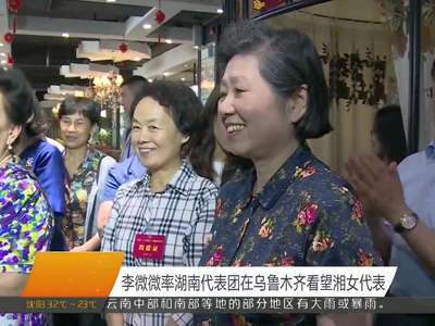 李微微率湖南代表团在乌鲁木齐看望湘女代表