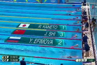 [视频]女子200米蛙泳史婧琳惊险摘铜 日本选手夺冠