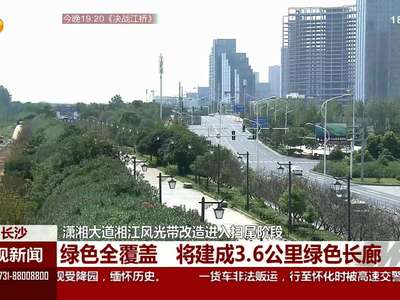潇湘大道湘江风光带改造进入扫尾阶段