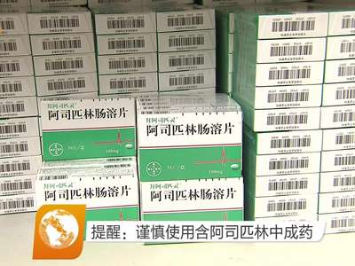 提醒：谨慎使用含阿司匹林中成药