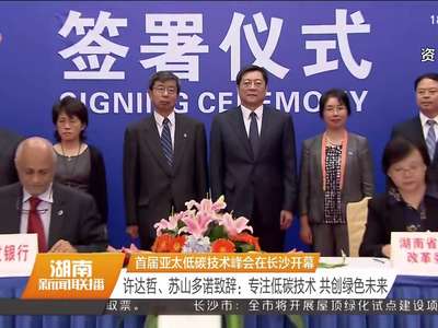 首届亚太低碳技术峰会在长沙开幕 许达哲、苏山多诺致辞：专注低碳技术 共创绿色未来