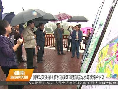 国家发改委副主任张勇调研洞庭湖流域水环境综合治理