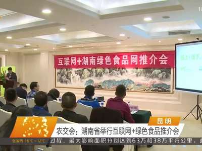 农交会：湖南省举行互联网+绿色食品推介会