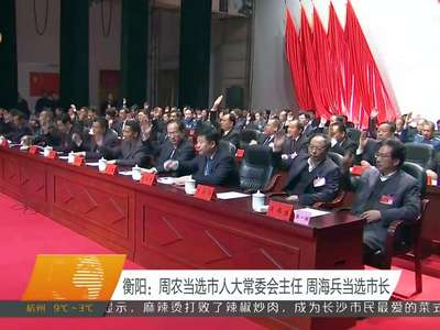 衡阳：周农当选市人大常委会主任 周海兵当选市长