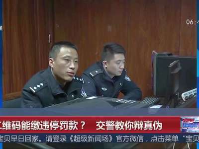 [视频]扫二维码能缴违停罚款？ 交警教你辩真伪