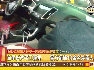 长沙岳麓警方破获一起部督跨省贩毒案