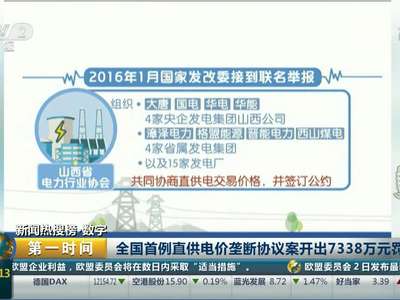 [视频]全国首例直供电价垄断协议案开出7338万元罚款