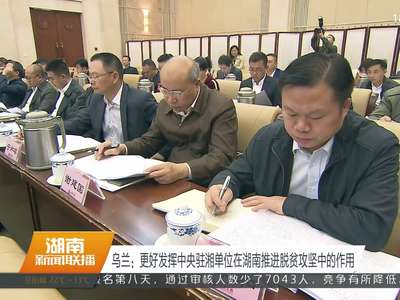 中央驻湘单位驻村帮扶工作座谈会在长沙召开 乌兰出席