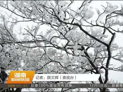 新化大熊山：迎来今冬第一场雾凇
