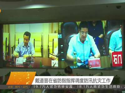 戴道晋在省防指指挥调度防汛抗灾工作