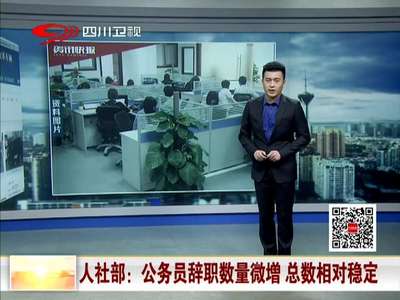 [视频]人社部：公务员辞职数量微增 总数相对稳定