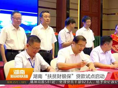 湖南“扶贫财银保”贷款试点启动