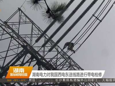 湖南电力对我国西电东送线路进行带电检修