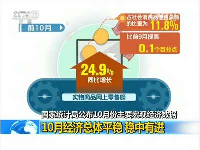 [视频]国家统计局公布10月份主要宏观经济数据：10月经济总体平稳 稳中有进