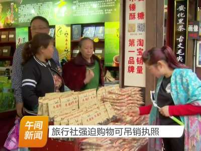 旅行社强迫购物可吊销执照