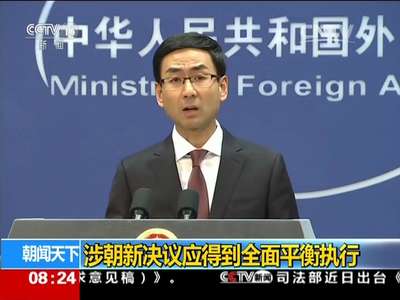 [视频]外交部：涉朝新决议应得到全面平衡执行
