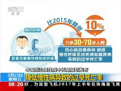 [视频]中国防治慢性病中长期规划发布