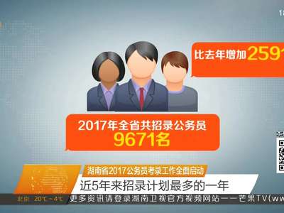 湖南省2017公务员考录工作全面启动 