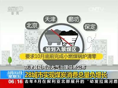 [视频]京津冀及周边大气治理任务公布 28城市实现煤炭消费总量负增长